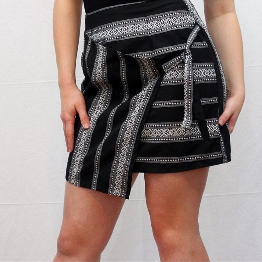 Lonesome and Thread faux wrap skirt